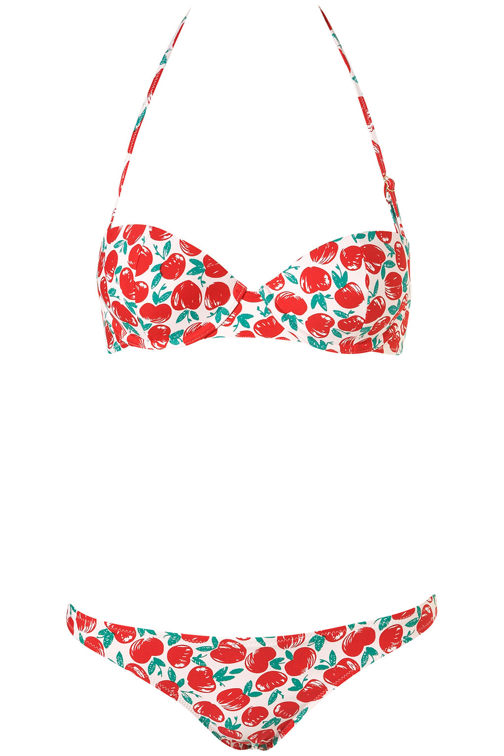 I am Rhodora Cream apple print bikini