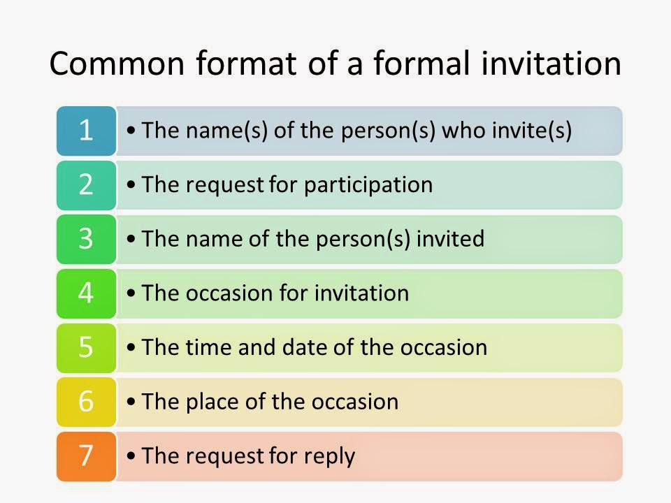 Formal Invitation ~ Good Info