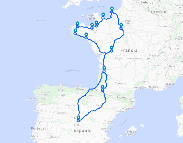 Diario Viaje Roadtrip Bretaña Normandía Itinerario