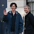 Benedict Cumberbatch rodando Sherlock 