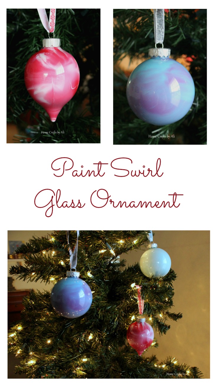 Paint Swirl Glass Ornament Home Crafts By Ali