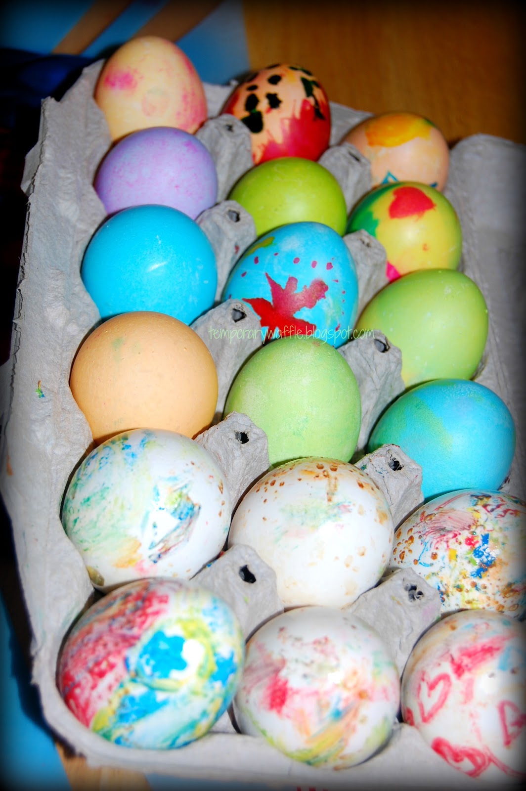 Temporary Waffle Decorate Eggs for a GOOD Cause with PAAS