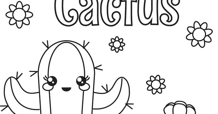 Cactus Coloring Page for Kids: It's Free! | Grade Onederful