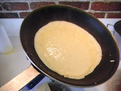 cooking the crepes