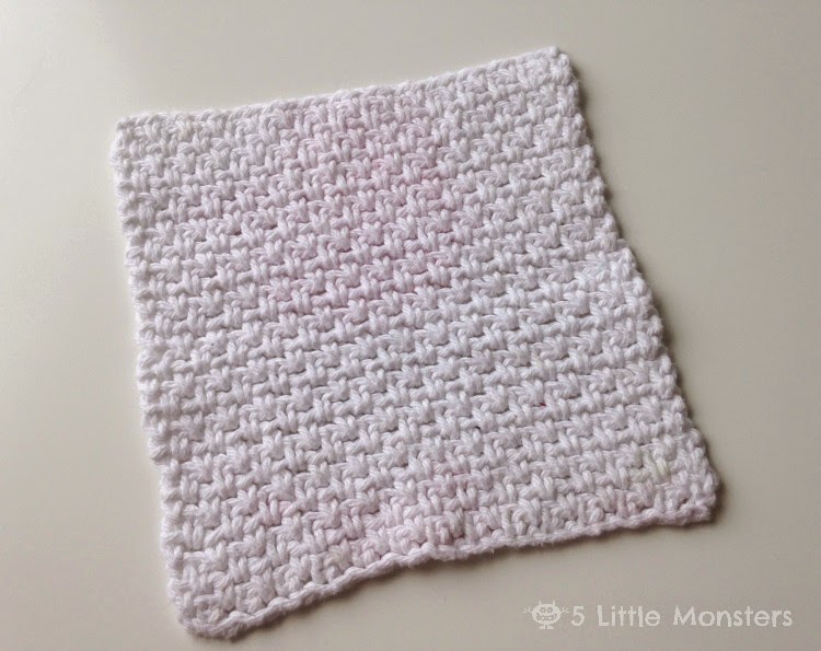 Scrubby Moss Stitch Crochet Dishcloth Pattern