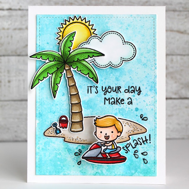 Sunny Studio Stamps: Beach Babies Summer Fast Food Fun Punny Critter Campout Cards by Leanne West