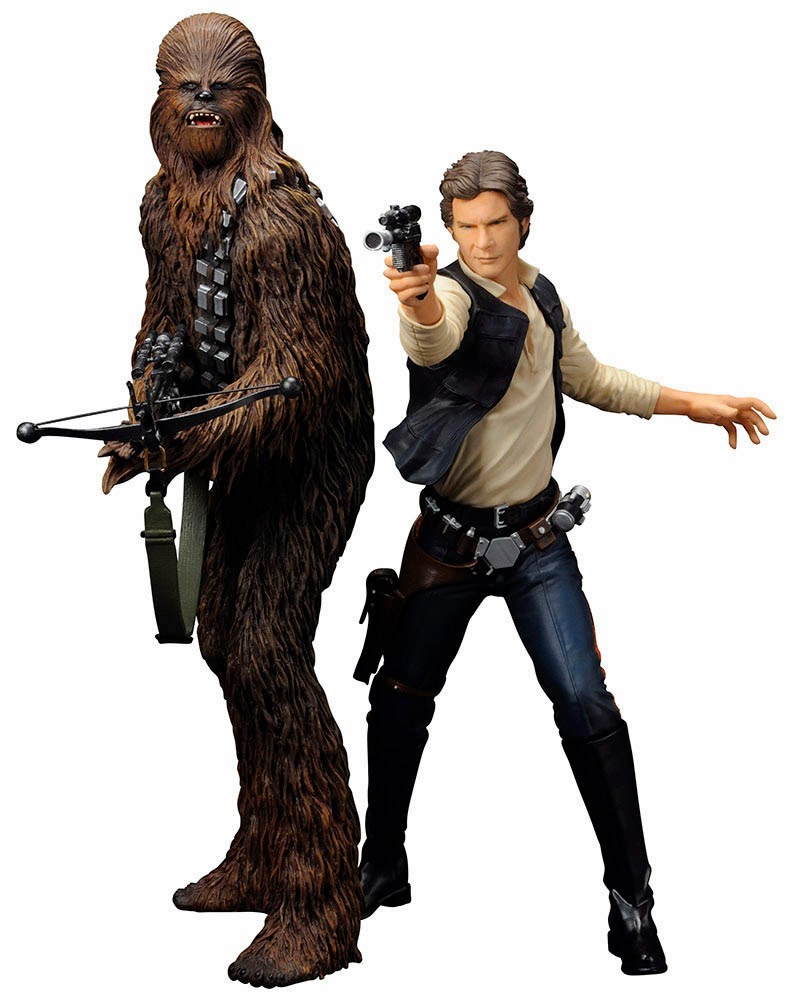 Figuras Star Wars Han Solo y Chewbacca
