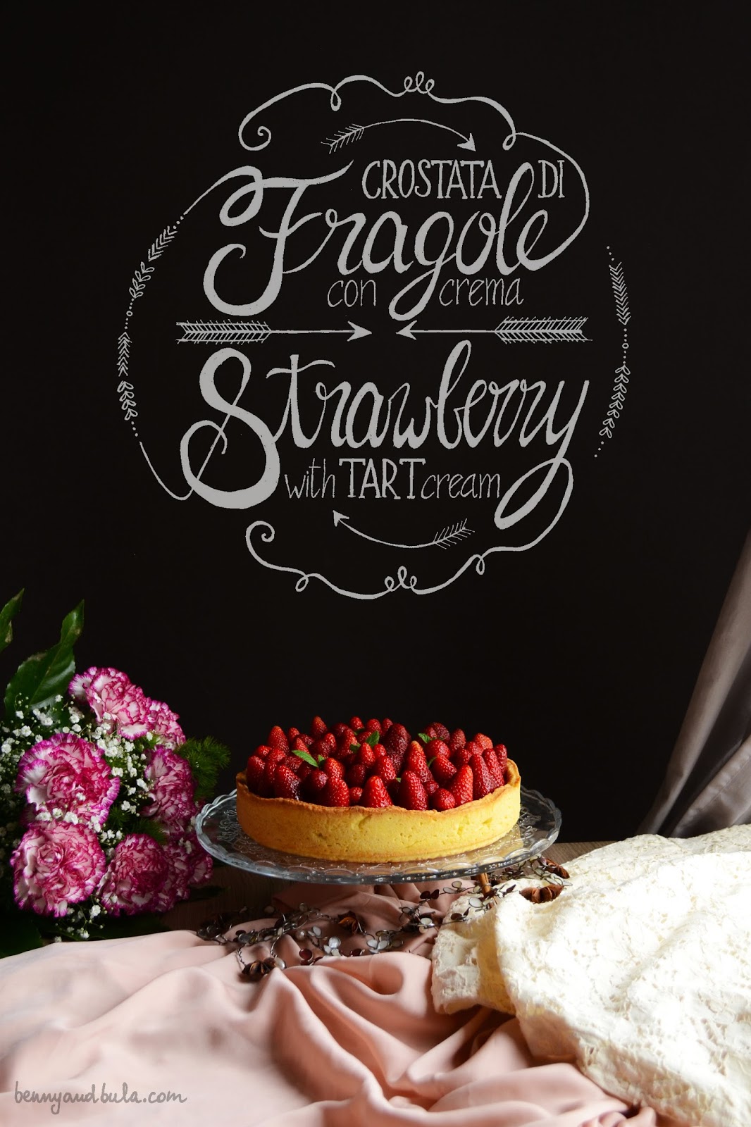 crostata fragole e crema ricetta/ strawberry cream tart recipe