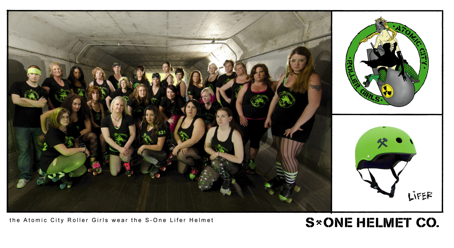 S1 Lifer Helmets / Roller Derby Atomic City Roller Girls are wearing S
