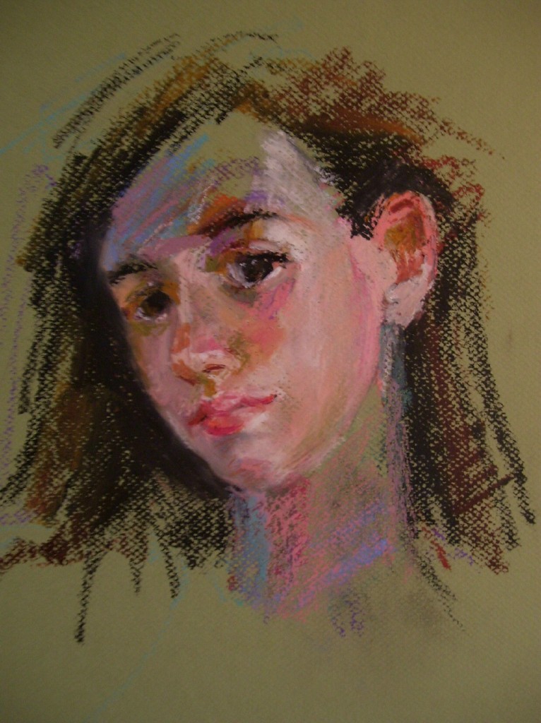 The Oil Pastel Review On My Easel original oil pastel portrait in