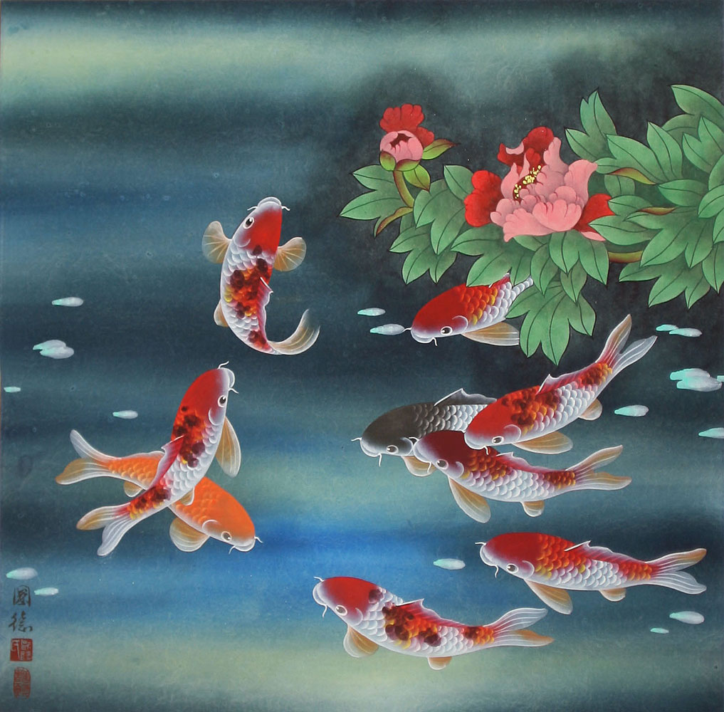My Dreams...: Koi Fish Chinese Paintings...