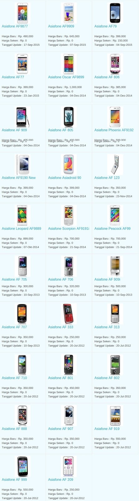 Daftar Harga Hp Terbaru Asiafone Juni 2016 Daftar Harga Hp Terbaru Asiafone Juni 2016