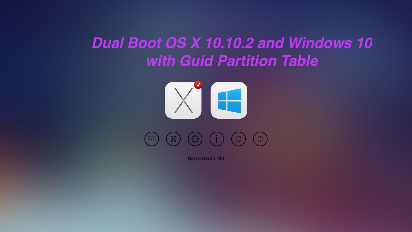 Dual Boot Yosemite and Windows 8.1 