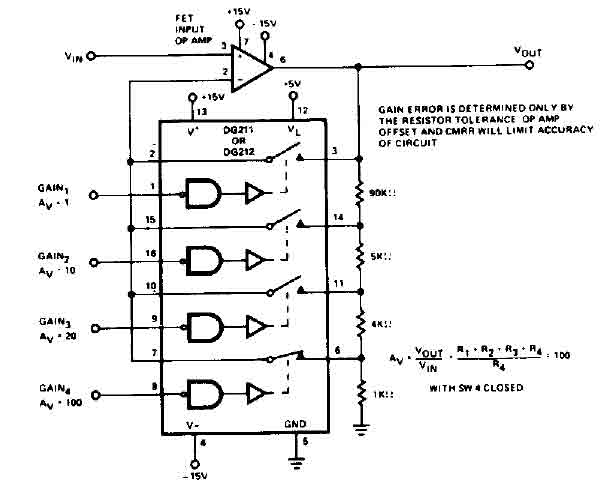 Programmable Gain Amplifier Circuit Diagram | Electronic Circuit