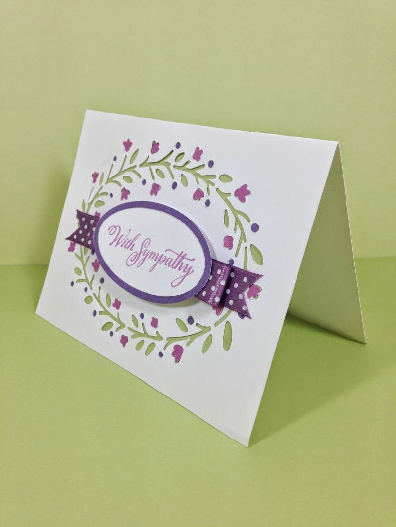 Simple, but elegant Sympathy card sideview