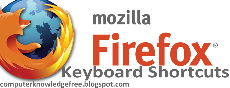 Computer Knowledge Free: Mozila Firefox Keyboard shortcuts for Windows.
