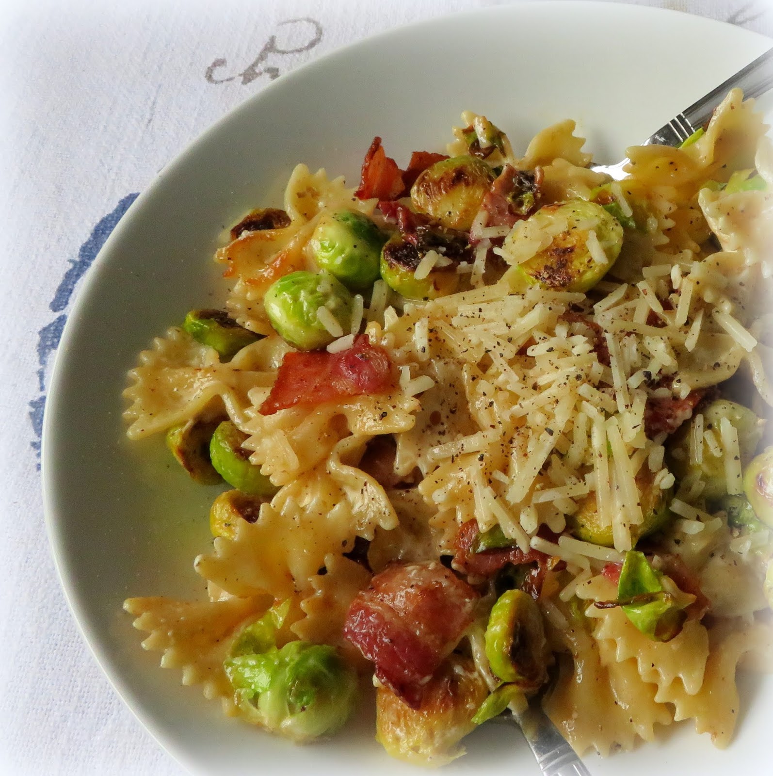 Bow Tie Pasta with Sprouts & Bacon The English Kitchen