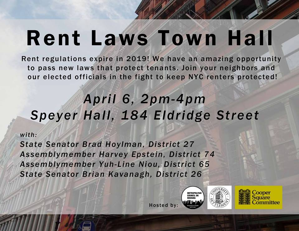 EV Grieve There's a Rent Laws Town Hall this Saturday