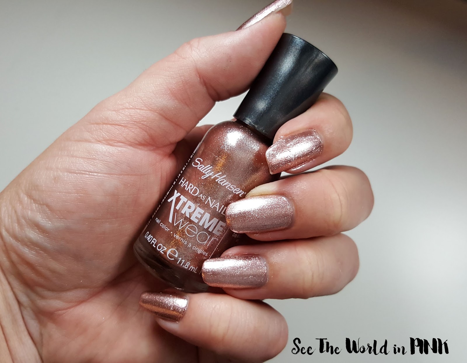 9. Sally Hansen Hard as Nails Xtreme Wear Nail Polish in "Feet on the Ground" - wide 4