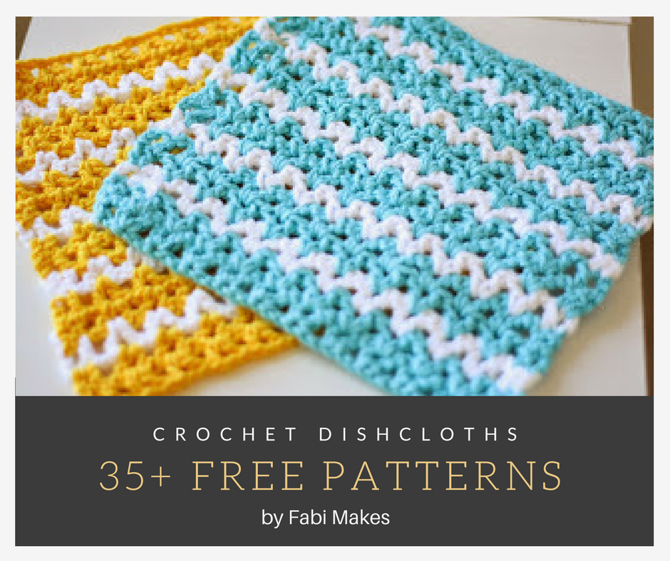 35+ FREE Crochet Dishcloths Patterns Round Up