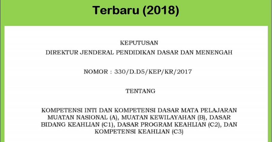 Ki Kd Matematika Mtk Smk Kurikulum 2013 Revisi 2018 Muttaqin Id
