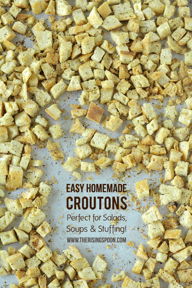 Homemade Croutons Perfect For Salads Soups Stuffing The Rising Spoon