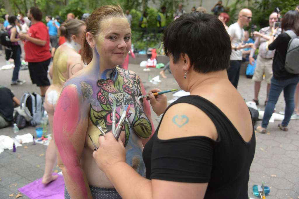 Dozens of artists used the naked bodies as canvases on the third annual NYC ...