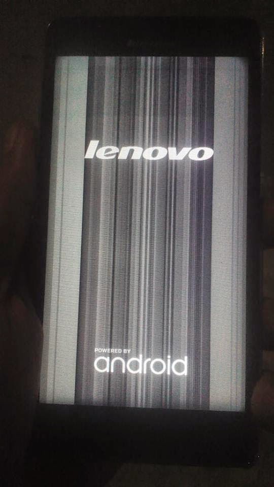 Layar LCD HP Android Lenovo A6000 Goyang dan GarisGaris