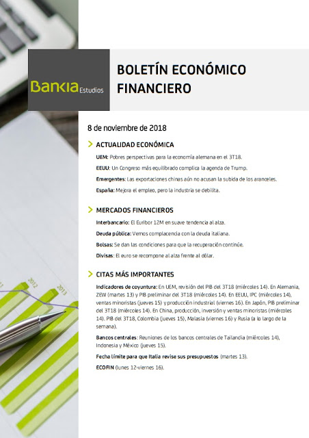  BOLETIN ECONOMICO FINANCIERO 8 NOVIEMBRE 2018