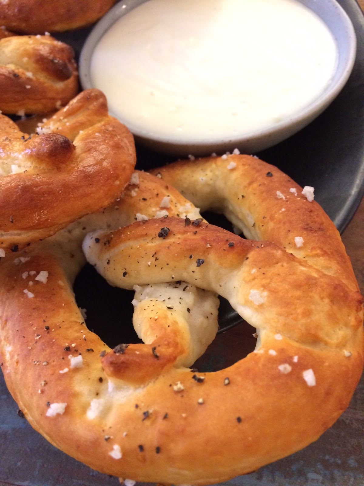 EpiCurious Generations Chewy Soft Pretzels and Stretchy Cheese Sauce