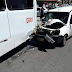 Acidente entre ônibus e carro na av. Engenheiro Roberto Freire em frente ao hotel Majestic.