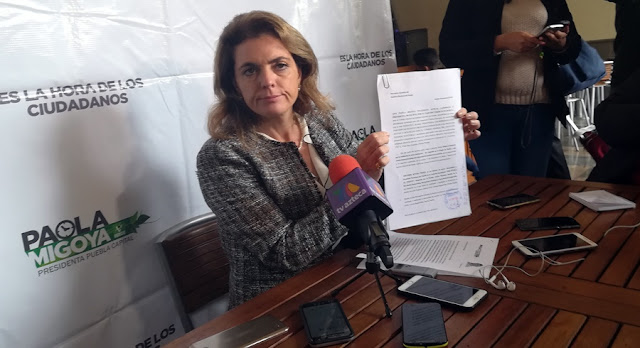 Denuncia Paola Migoya a Eduardo Rivera ante el IEE por actos anticipados de campaña
