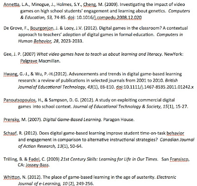 Game Involvement in Learning: Literature Review