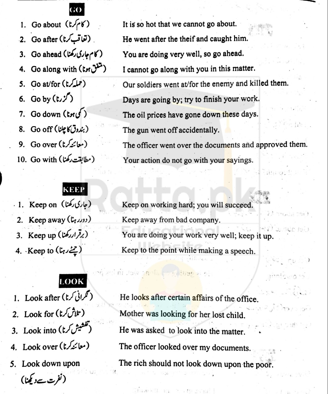 2nd Year English Important Idioms 5
