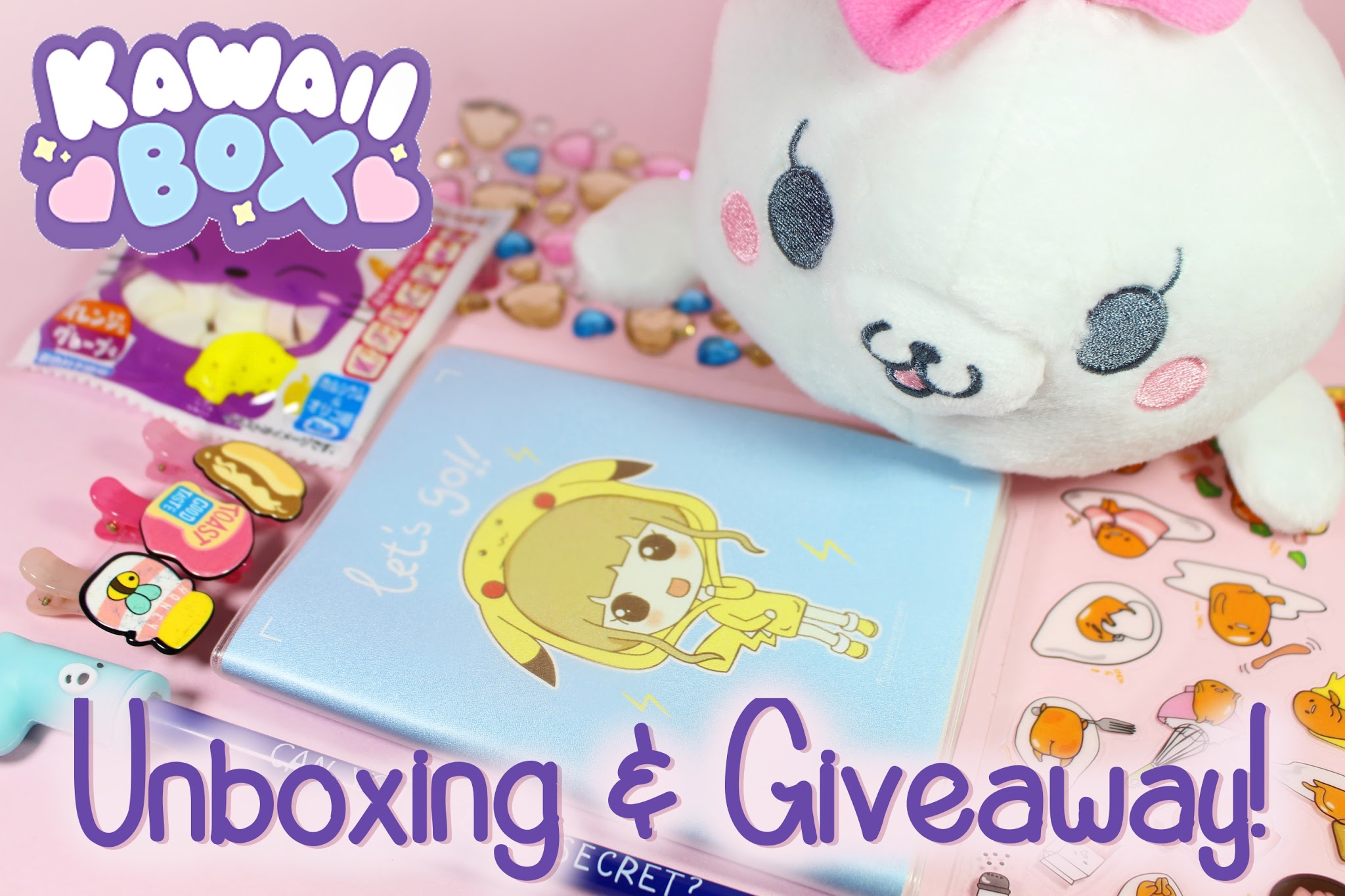 close-up of an opened Kawaii Box filled with adorable Korean and Japanese stuff