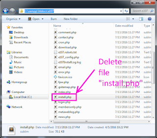 Install e107 PHP Bootstrap CMS on windows XAMPP tutorial 22