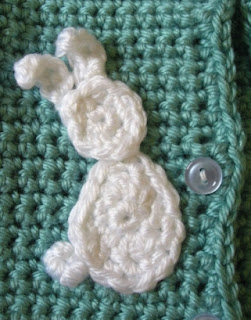 Crochet bunny applique