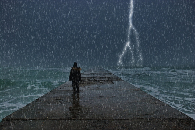 39+ Sad Man Standing In Rain Gif Images