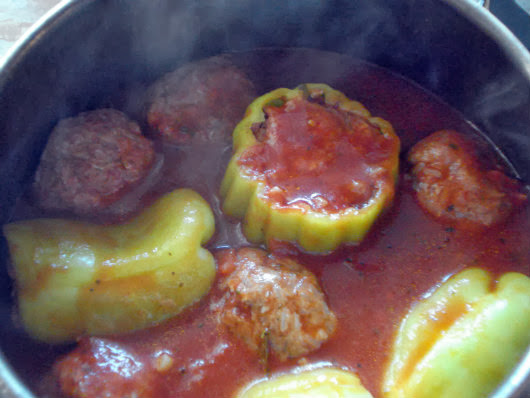 cook the stuffed peppers