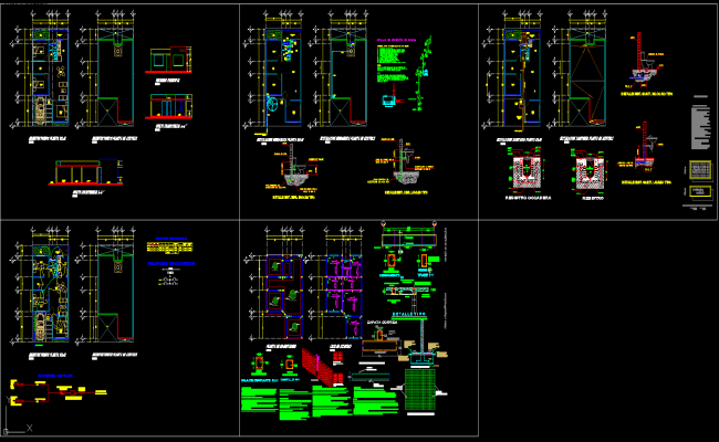 Maison en détail dwg : House detail DWG