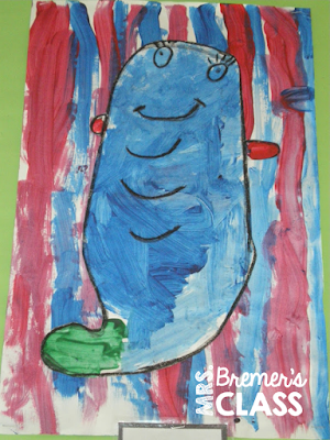 Dr. Seuss One Fish Two Fish art lesson for Kindergarten