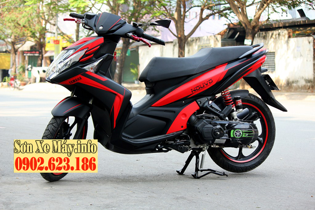 Yamaha Nouvo SX sơn phối màu đỏ đen nhám cực đẹp