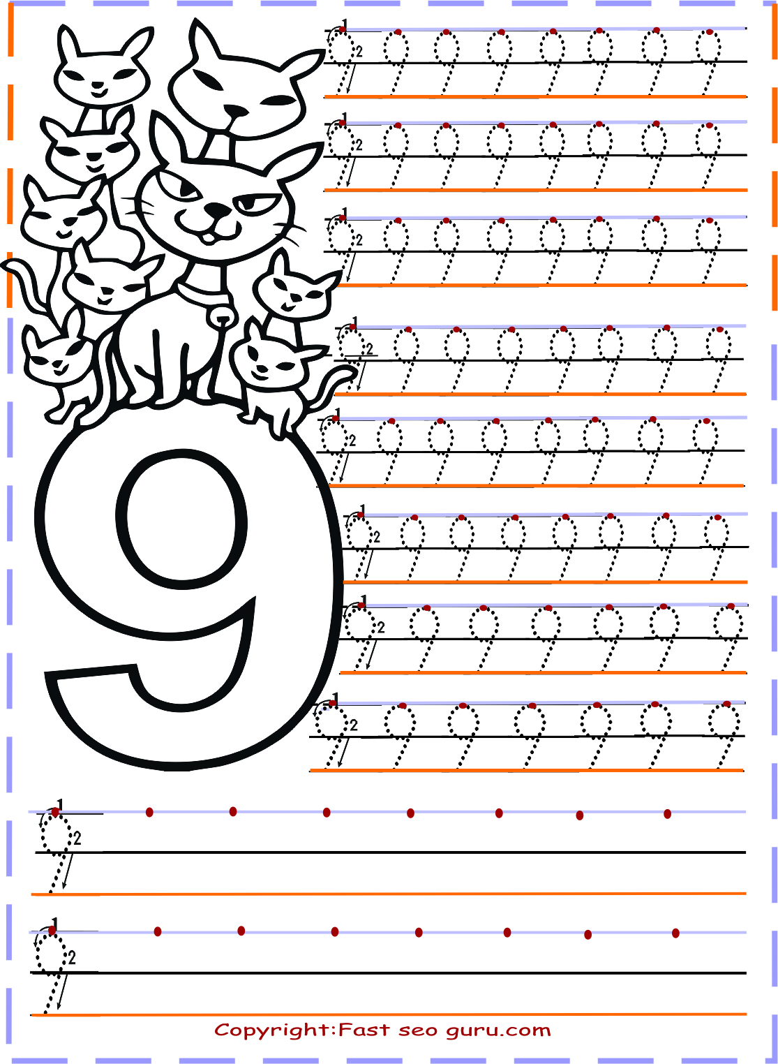 bir dunya zeynep number tracing worksheets sayi