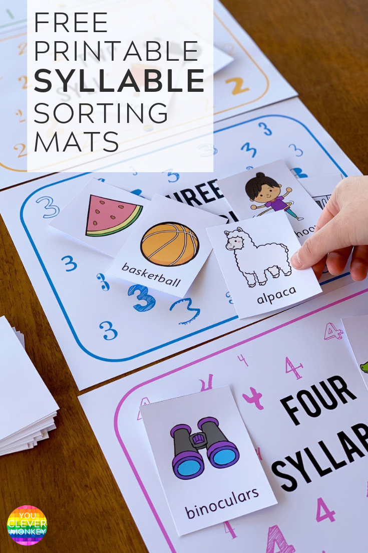 FREE Syllable Sorting Mats | you clever monkey