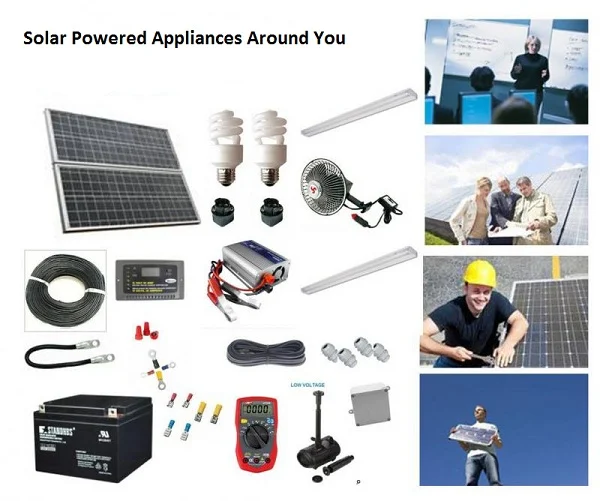 solar energy powered appliances around you