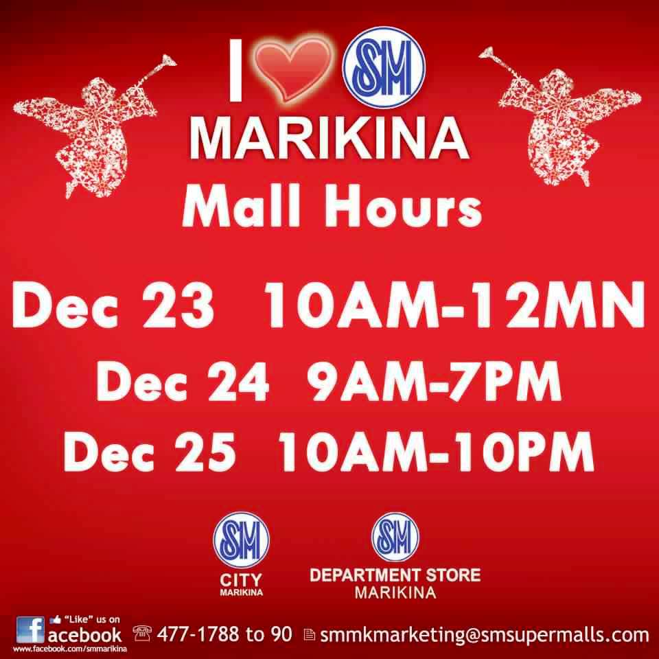 Manila Shopper Holiday 2011 Mall Hours manila-shopper-holiday-2011-mall-hours