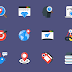 Flat SEO Icon Set