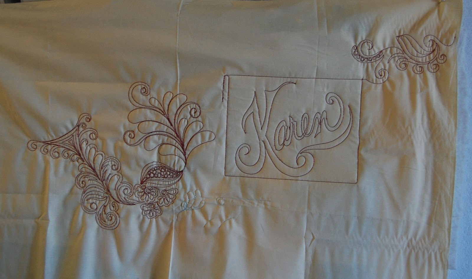 Crooked Stitches Bobbin work longarm style