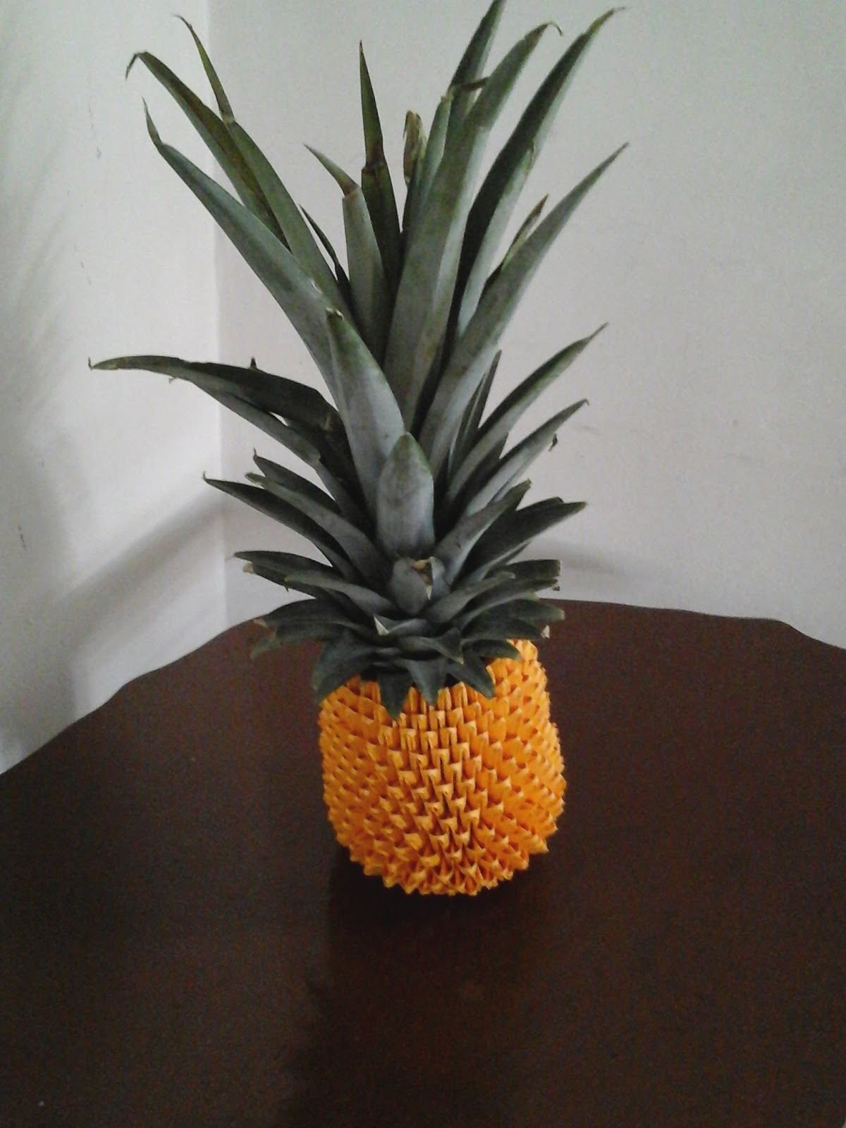 Detalles en Origami: Piña en Origami 3D perfecta