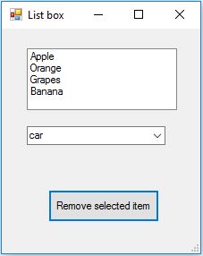 Remove selected item from listbox combobox in VB